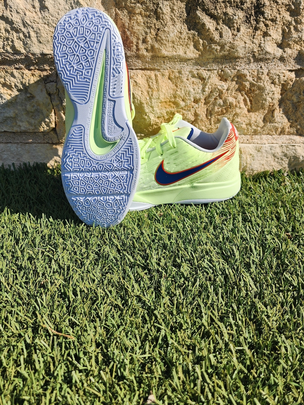 Nike Ja Morant JA 2 KC (GS) Kids Neon Lime and Blue Low-Top Sneakers